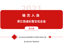 itb8888通博入选 “浙江省生长型文化企业”